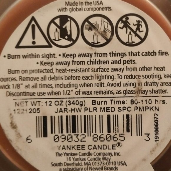 Yankee Candle, Spiced Pumpkin, Med Pillar - Picture 3 of 4